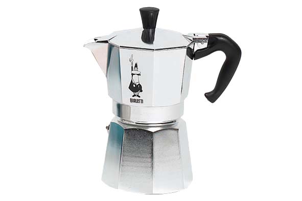 Moka koffiekan 2 mokken, aluminium, zilver, 14 x 8 x 14,5 cm