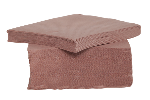 Ct Prof servet papier textiel-touch bruin 25 x 25 cm set van 40