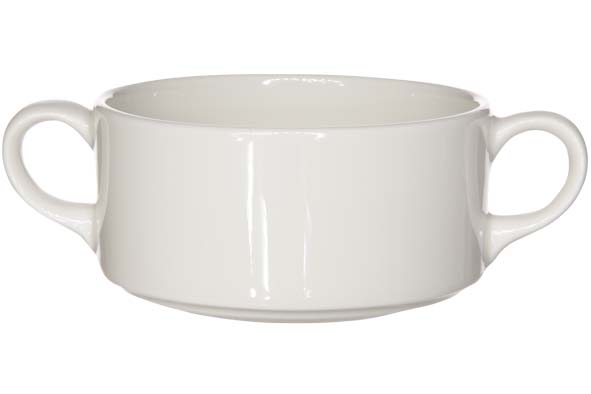 Buffet Rd soepkom met 2 oren porselein wit 30 cl Ø 10 x h 5 cm