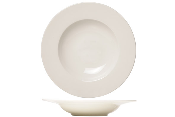 Buffet Rd diep bord wit, Ø 30 cm