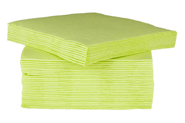 Ct Prof servet limoengroen papier textiel-touch 25 cm set van 40