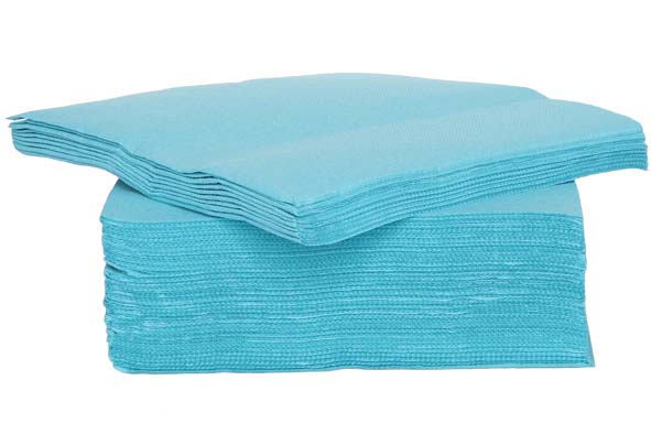 Servet 38 cm turquoise, set van 40