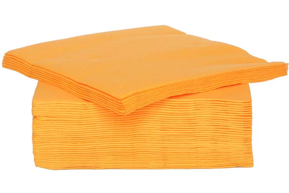 Ct Prof servet papier textiel-touch oranje 38 x 38 cm set van 40