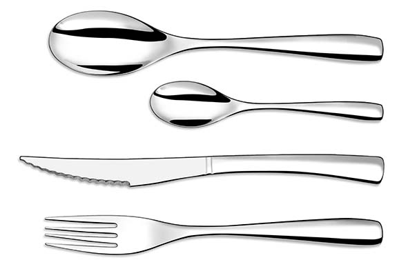 Danube kinderbesteck, set van 24, zilver