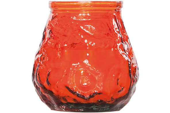 Lowboys Minilowboy oranje kaars set van 15 Ø 7,5 x H 7,5 cm