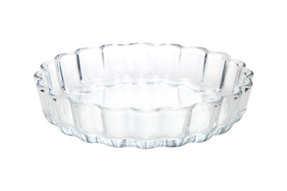 500° mini taartvorm, set van 4, borosilicaatglas, transparant