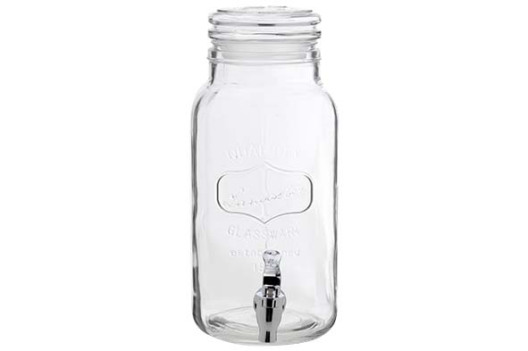 Distributeur de jus avec robinet, 3,75 l, verre