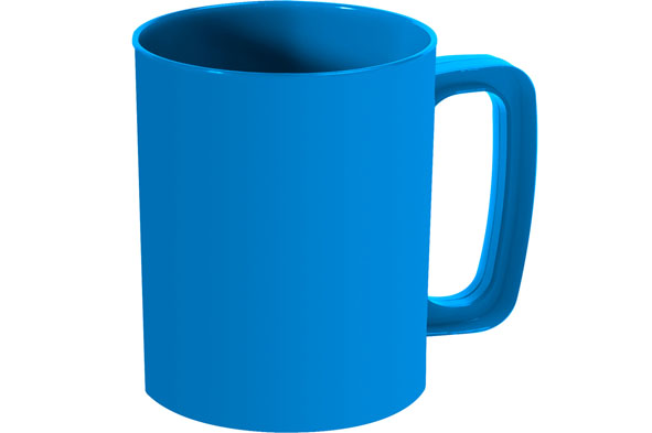 Taza beker 0,4 l groen-blauw-fuchsia