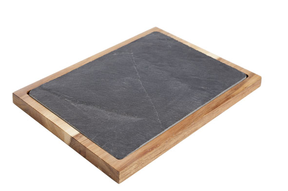 Acacia-leisteen plank 35 x 25 x 1,5 cm