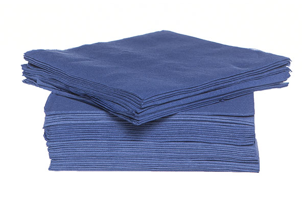 Ct Prof servet blauw papier textiel-touch 38 cm set van 40