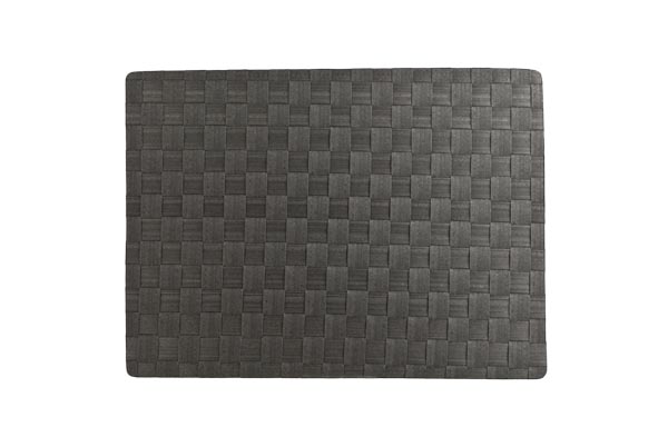 Woven placemat grey 40 x 30 cm PVC