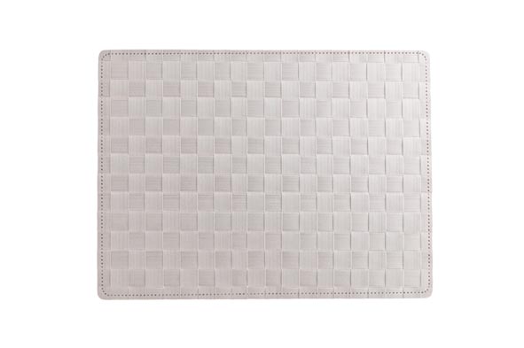 Placemat geweven crème, PVC, 40 x 30 cm