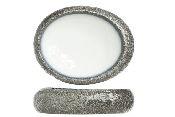Sea Pearl kom ovaal zilverwit 19 x 15 x H 5 cm