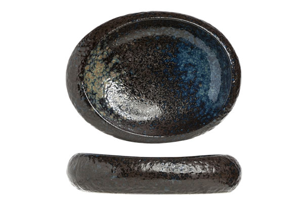 Black Yoru ovaal bord 24 x 21 cm 41 cl