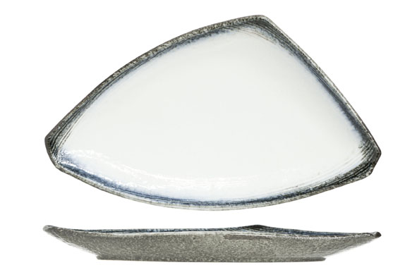 Sea Pearl bord driehoek zilverwit 40 x 23 x 3 cm