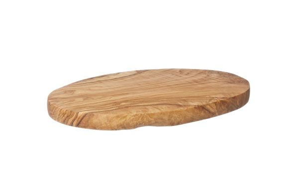 Organic Wood ovale plank 30,1 x 23,4 x 3 cm, olijfhout