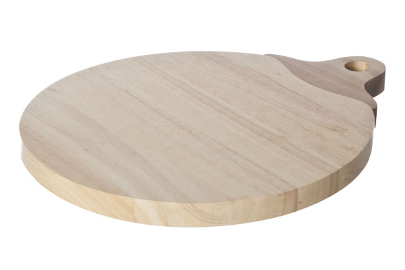 Schneidebrett klein mit Griff, Walnuss, 30 x 24,5 x 1,8 cm