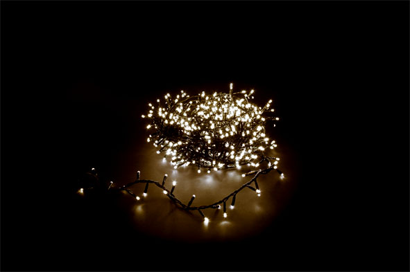 Shimmerlights LED 16 m 740 lampen warm wit groene draad 24 V