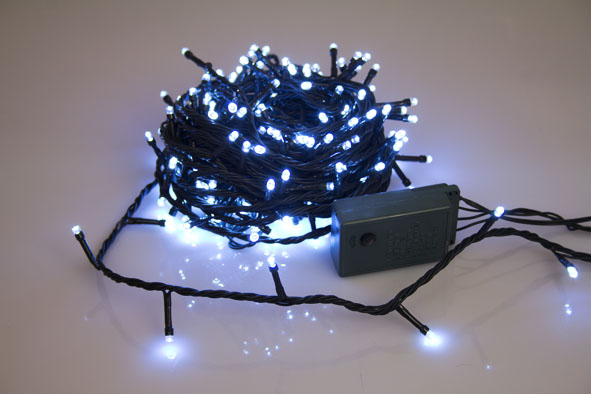 Sparkle Light LED-snoer 16 m 240 lampen wit groene draad