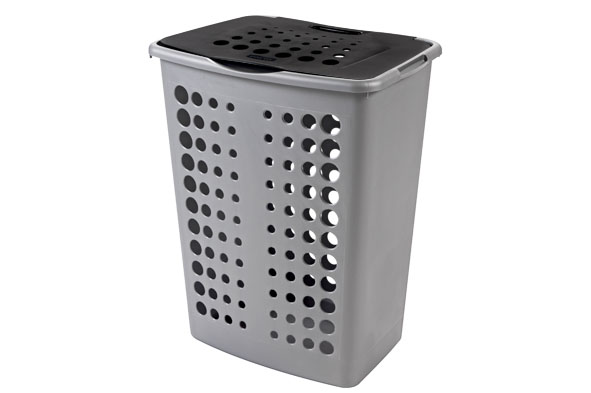Victor Wäschebox silber-anthrazit 60 l 44,4 x 33 x 57 cm