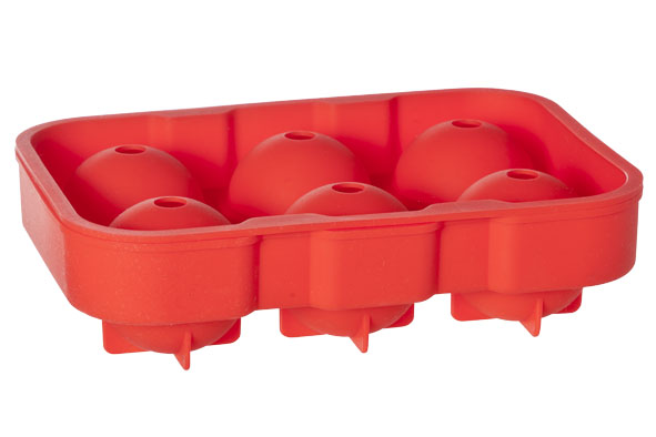 Ijsblokhouder gin ball rood 18 x 12,6 x 4,8 cm