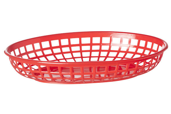 Hamburger bakje rood set van 6 23 x 14 x 4 cm