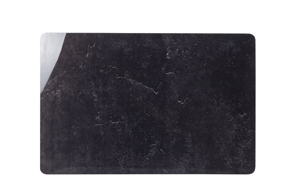 Placemat modern marmer donkergrijs 43,5 x 28,5 cm