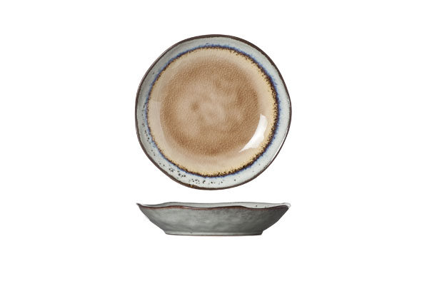 Castor plate brown, Ø 15.5 cm