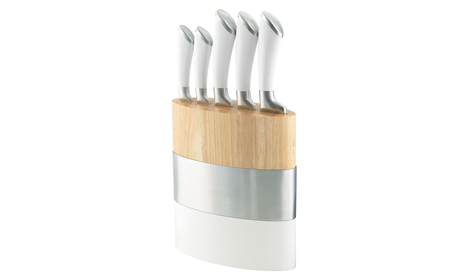 Fusion messenblok, 5-delig, hout, bonte kleuren