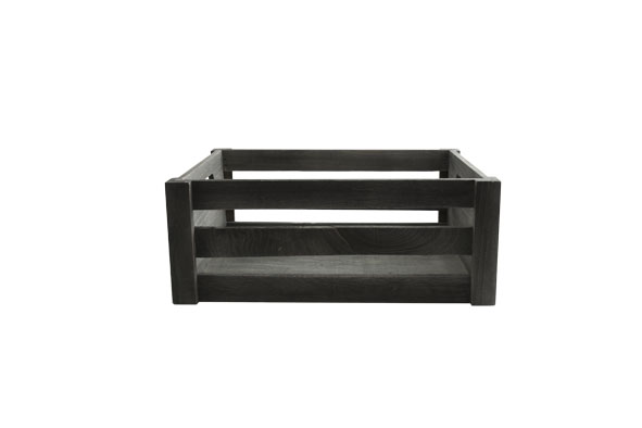 Holzkiste grau, 28,5 x 17,5 x 12 cm