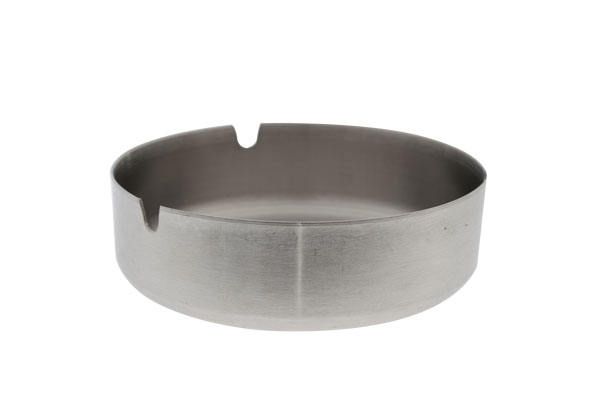 Runder Aschenbecher matt grau Ø 9,5 cm