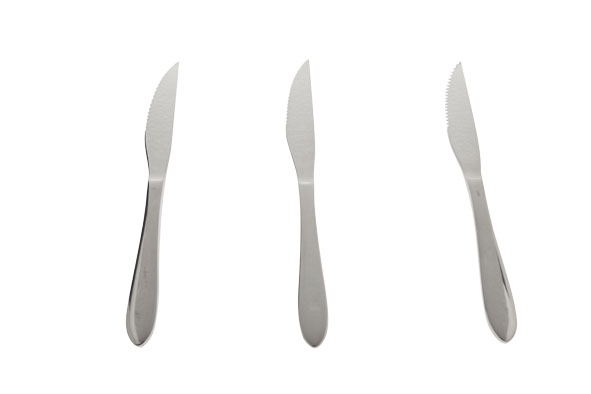 Steakmes New Sleek 6,8 x 27,4 cm, set van 3, zilver