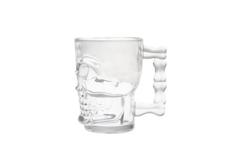 Bierglas doodskop, Ø 9,6 x H11,9 cm, 0,5 l