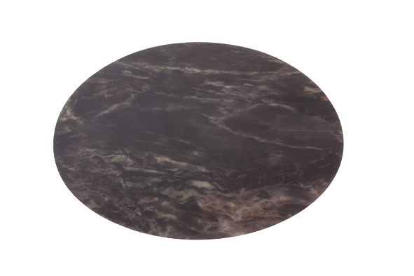 Placemat marmerlook zwart rond Ø 38 cm PVC