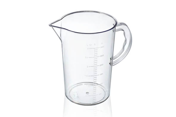 Maatschep van kunststof, transparant, 3 l, Ø 11 cm