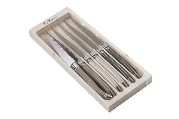 Lou Lagione steakmеs, set van 6, gemêleerde kleuren