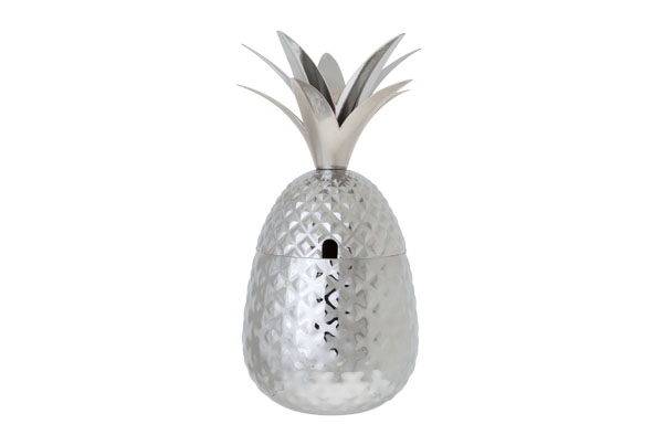 Ananas-Becher, 800 ml, silber, 24 cm