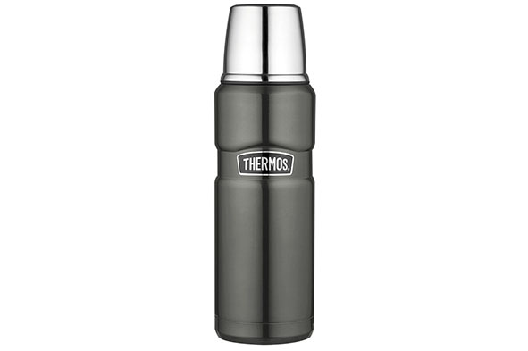 King Isolierflasche 470 ml, grau, 7,3 x 24,5 x 7 cm