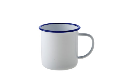 Drinkbeker 50 cl Ø 8,5 x h 9,5 cm wit email