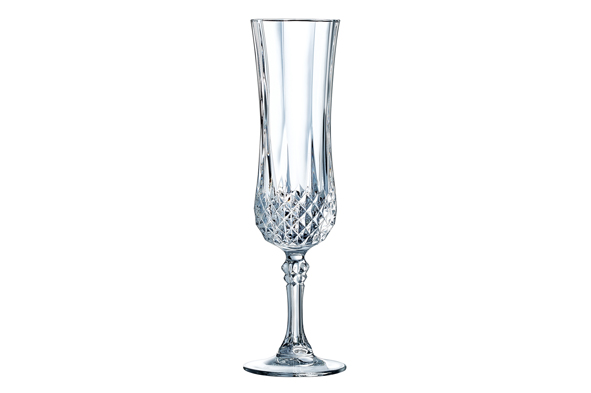 Longchamp champagneglas 14 cl glas transparent set van 6