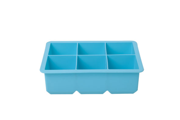 Ijsblokhouder kubus, blauw, 6 stuks, siliconen
