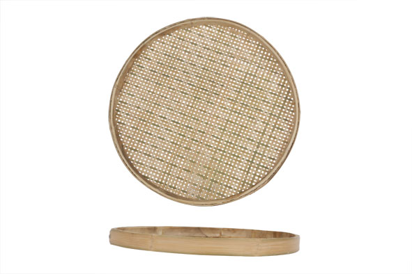Servierplatte Bambus grün Ø 46 cm