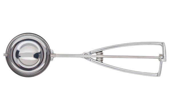 Stockel ijslepel Ø 7 cm roestvrij staal zilver 100 ml