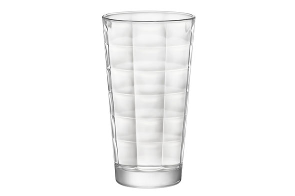 Cube longdrink glas 37 cl, set van 6, transparant