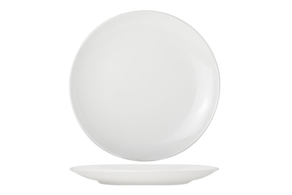 Adesso plat bord, Ø 27 cm, porselein, wit