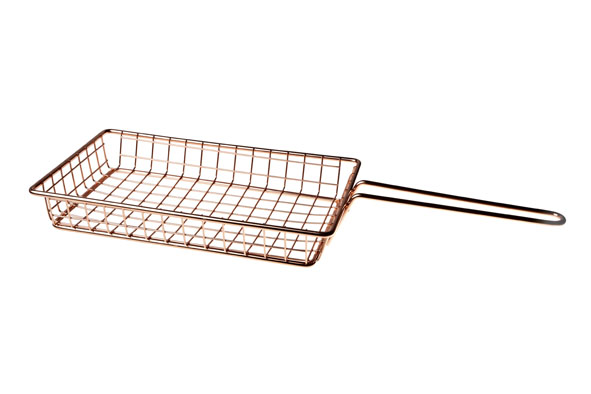 Frituurmand koper 24,5 x 15 x 4 cm
