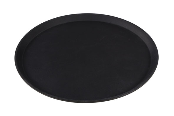 Tablett rund Ø 40 cm, rutschfest schwarz