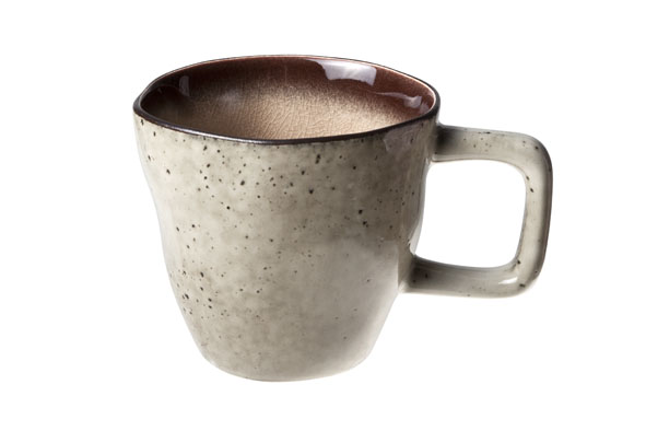 Atilla mok, steengoed, bruin, Ø 8 cm, 230 ml