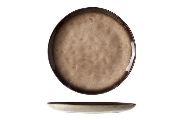 Atilla dessertbord van steengoed bruin Ø 20,5 cm