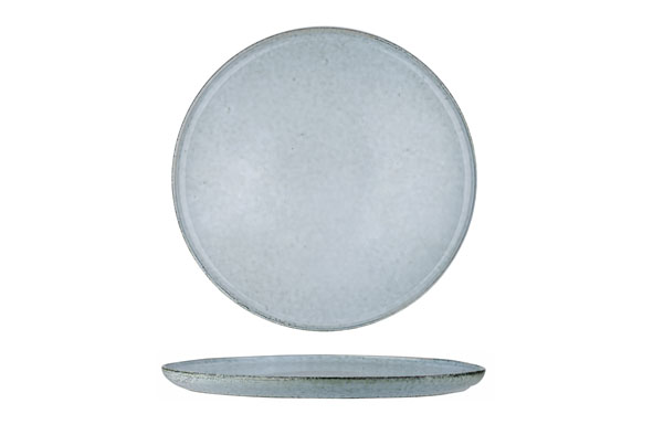 Loft plat bord Ø 27,3 cm, steengoed, grijs